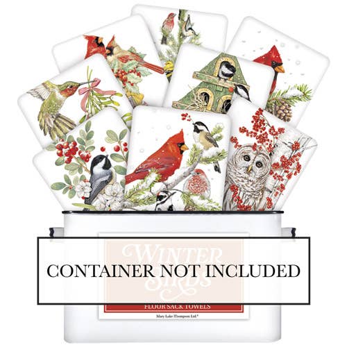 Mary Lake-Thompson Ltd. - Winter Songbirds Towel Unit Refill-16