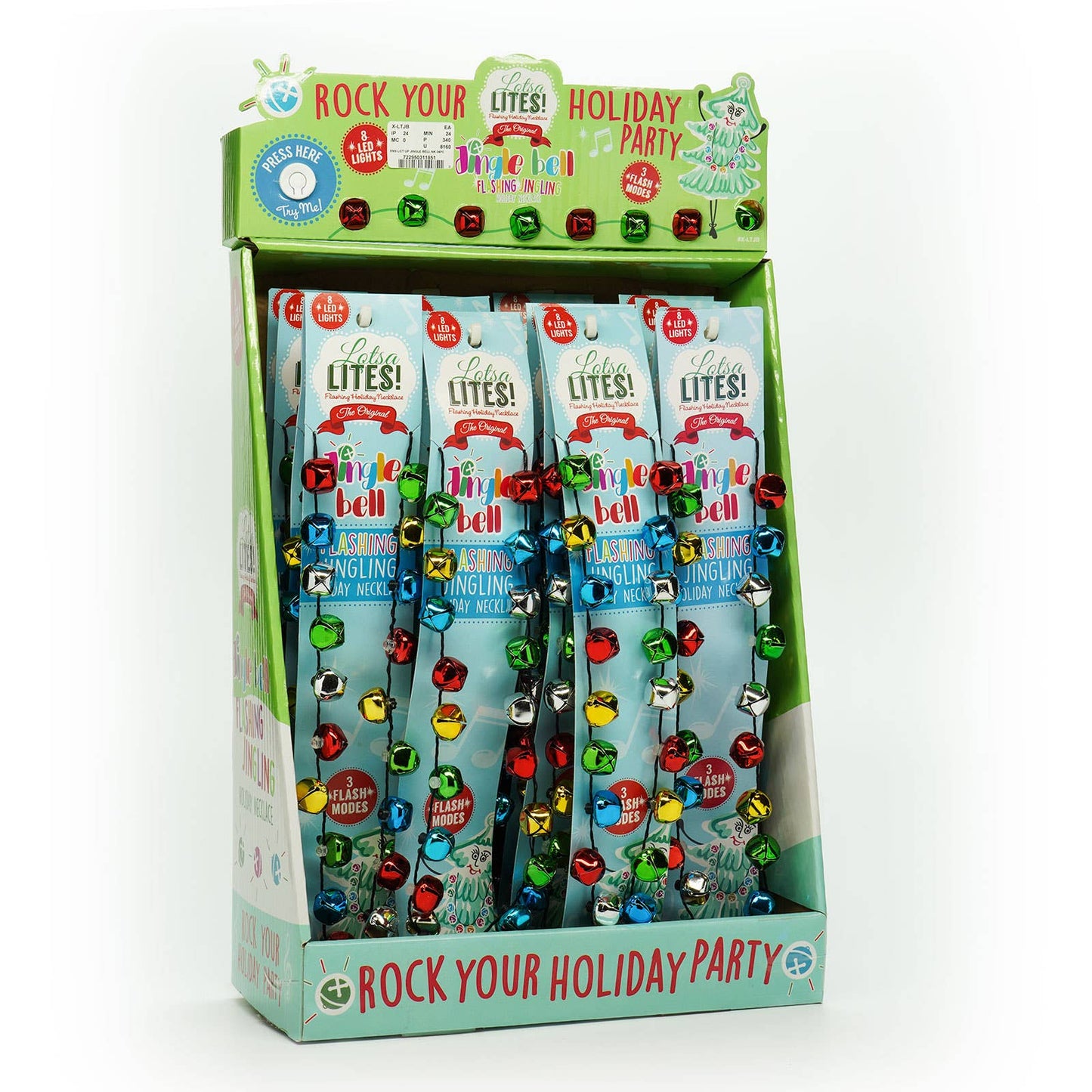 DM Merchandising - Lotsa Lites! Jingle Bell Flashing Necklace