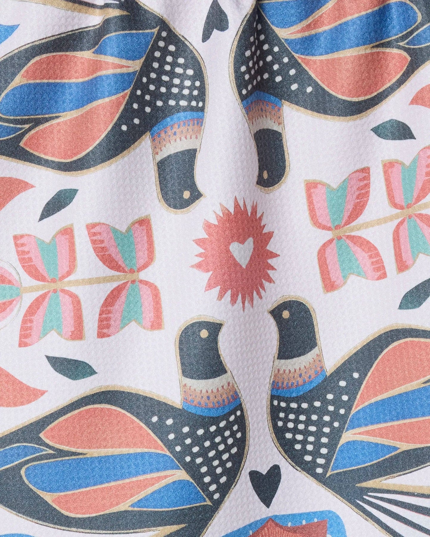 Geometry - Scandi Lovebirds Tea Towel