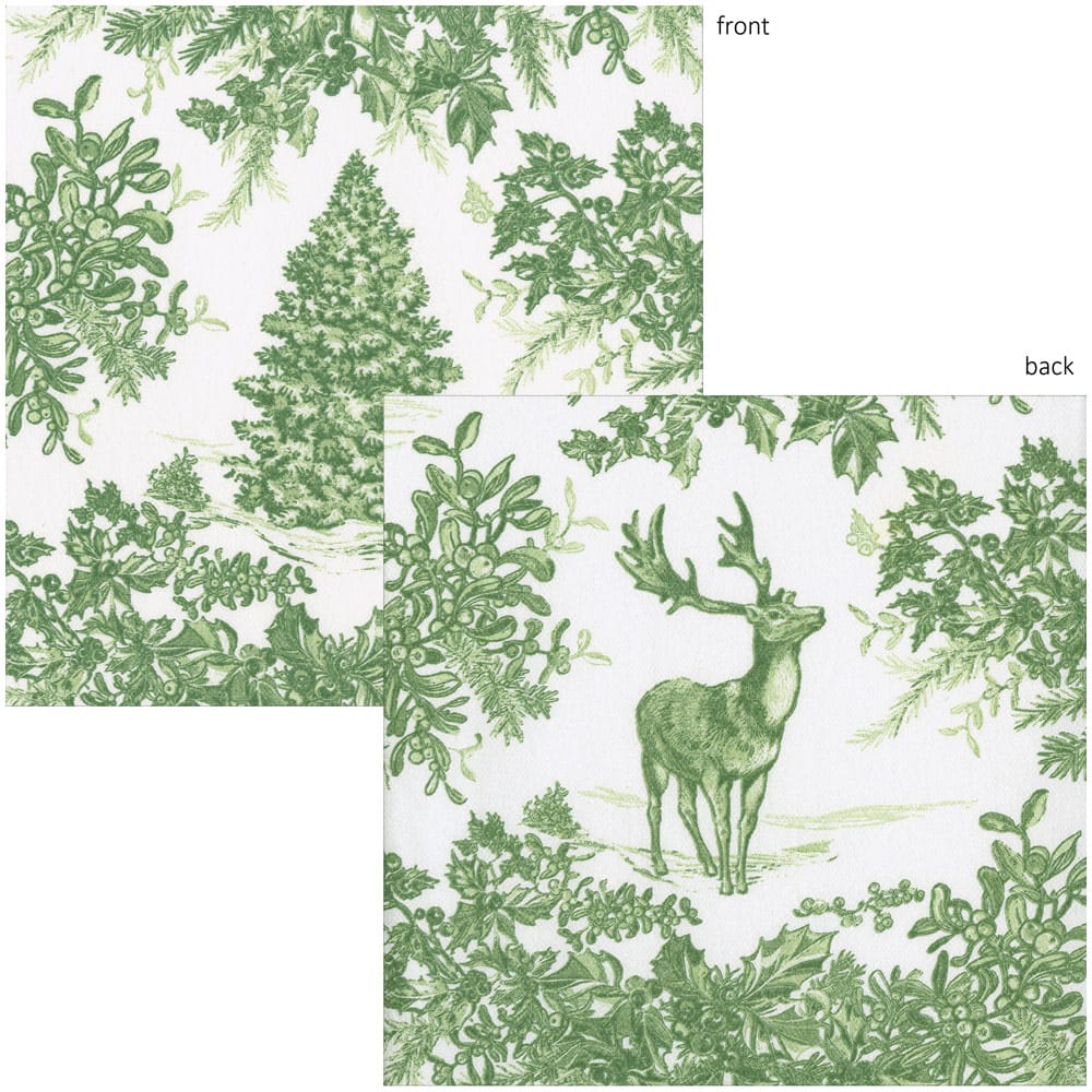 Christmas Tree Toile Sage Napkins