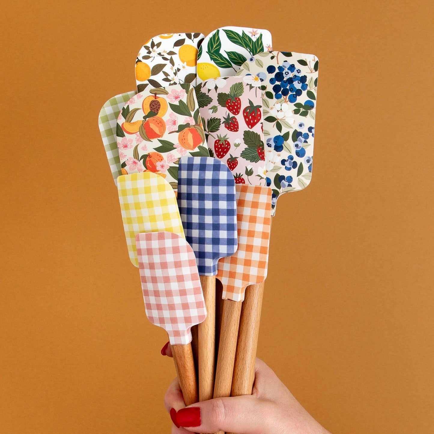 Paper Farm Press - Chicken & Flowers Silicone Kitchen Spatulas - Set of 2