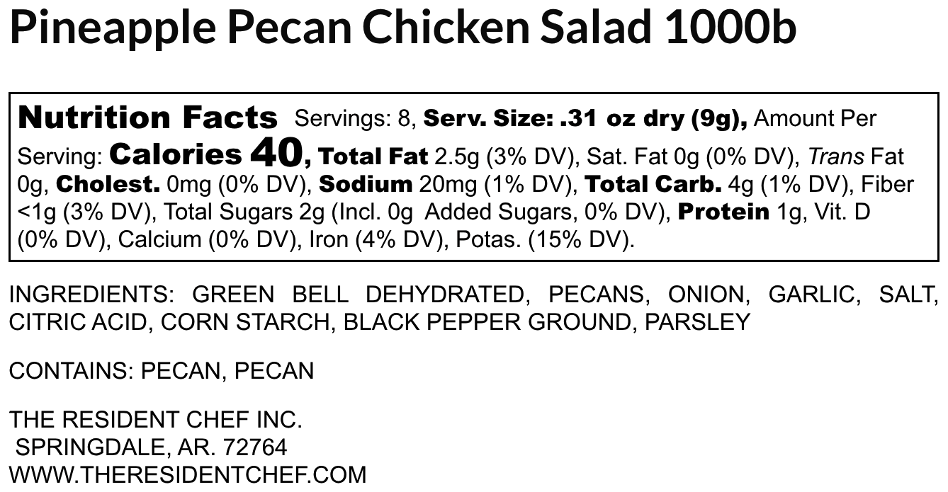 The Resident Chef - Pineapple Pecan Chicken Salad
