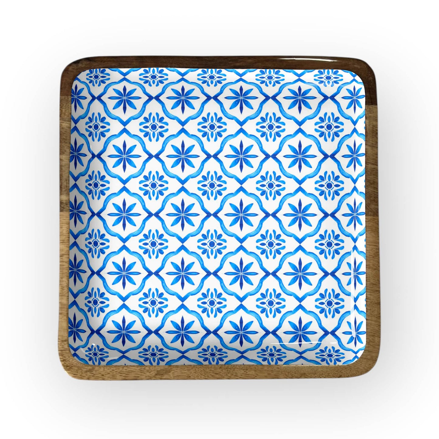 Blue Tile Square Trays 10"