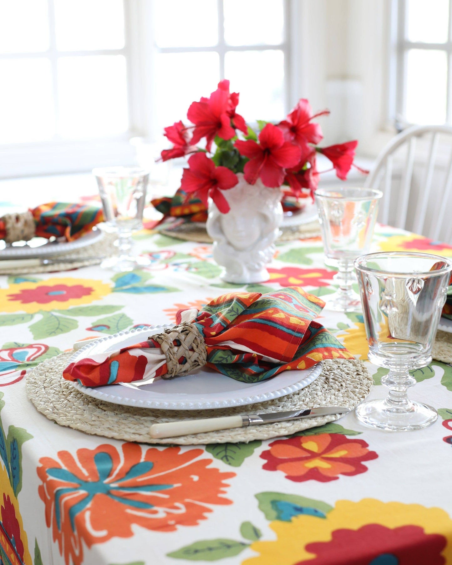 PACIFIC & ROSE TEXTILES - Tablecloth Flower Power