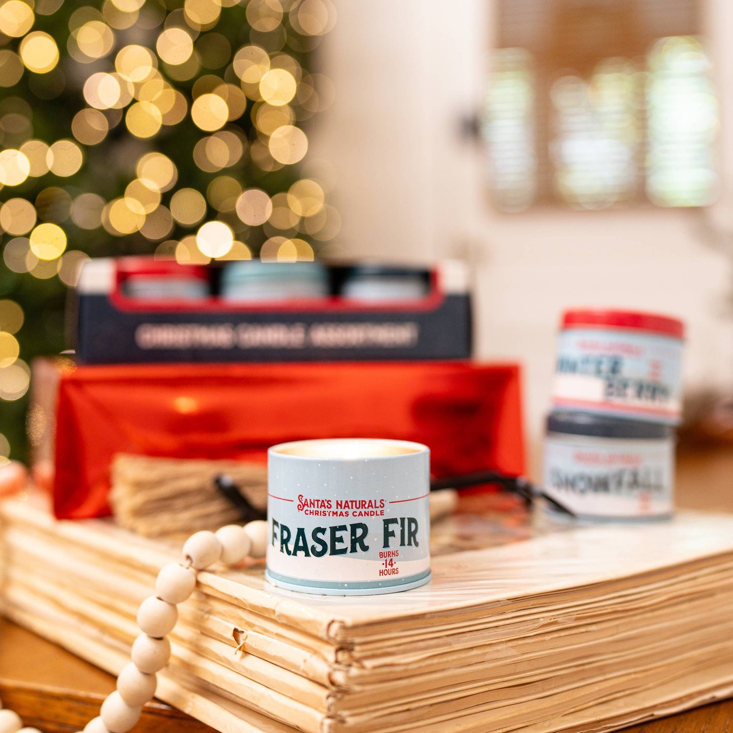 Santa's Naturals - Christmas Candle in Fraser Fir 3.5oz Mini Trio ($10 each)