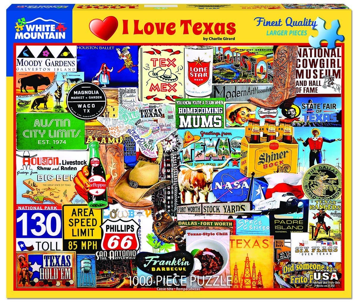 I Love Texas (1284pz) - 1000 Piece Jigsaw Puzzle