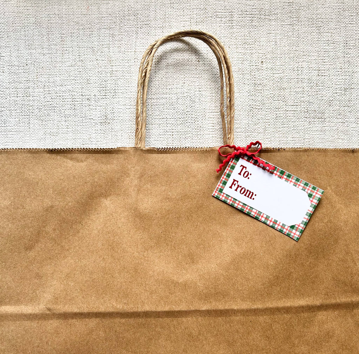 Flannel Christmas Gift Tag