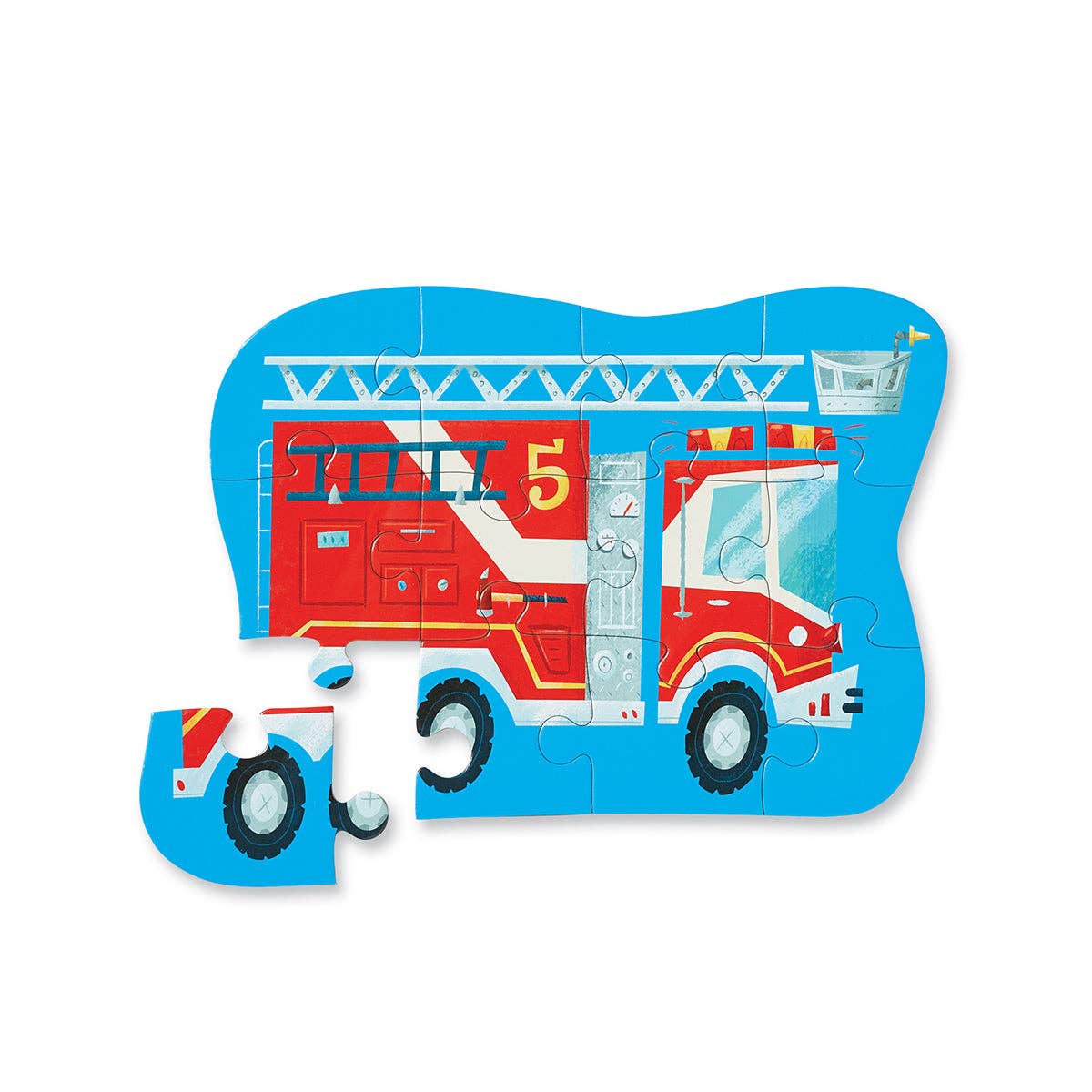 12-Piece Shaped Box Puzzle - Fire Truck
