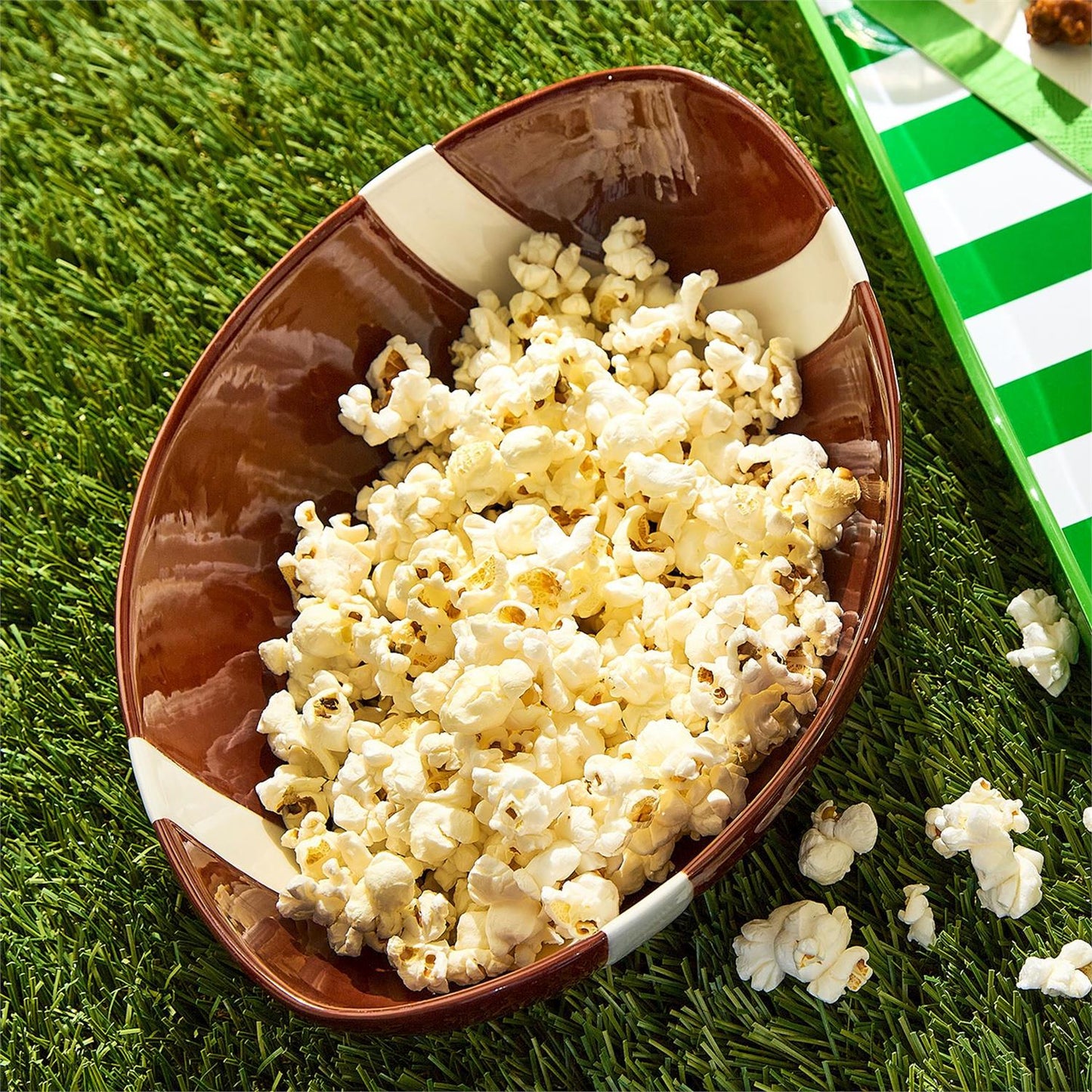 Set of Two Football Bowls