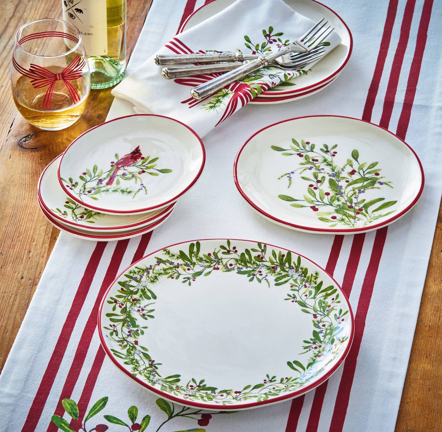 Winter Berries Dinner Plate Multi Earthenware
