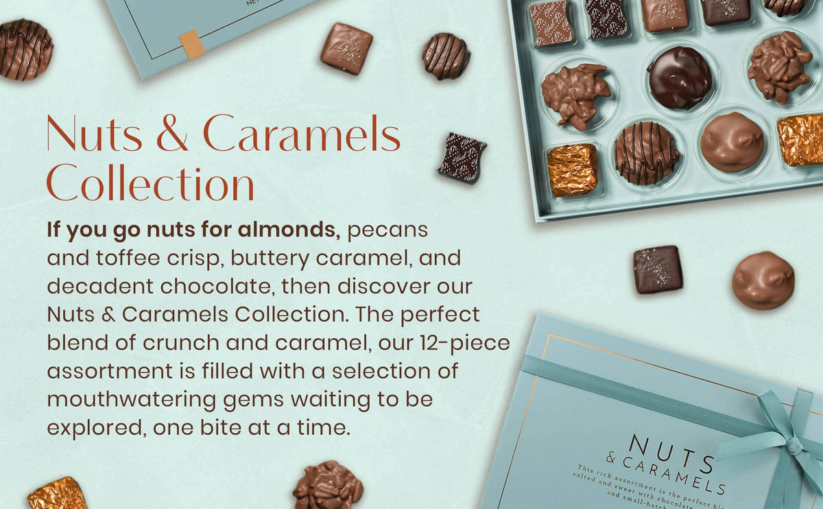 PREMIUM 12-PIECE NUTS & CARAMELS COLLECTION, ASSORTMENT