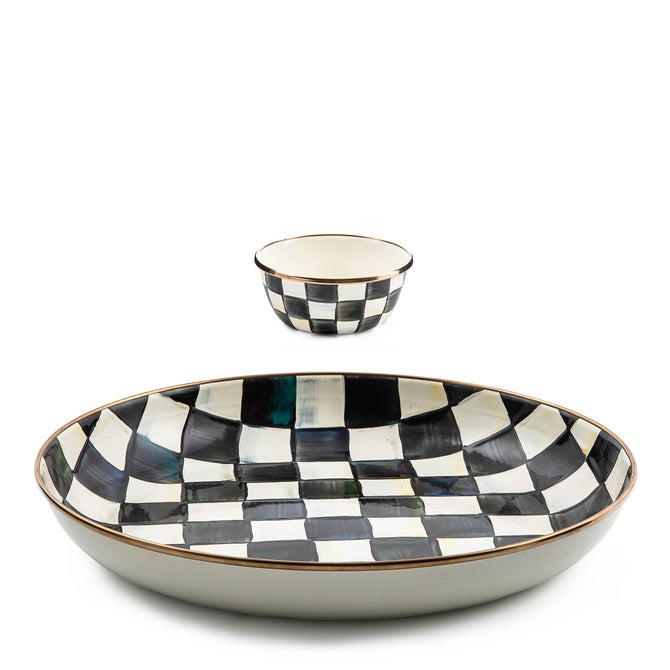 Mackenzie Childs Chip and Dip Set