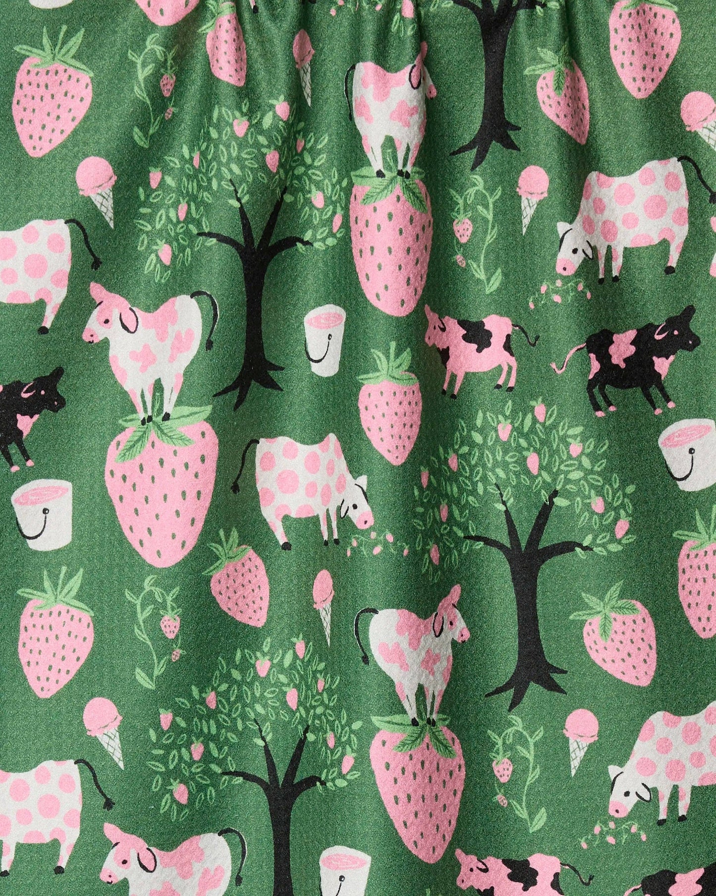 Geometry - Strawberry Cows Tea Towel