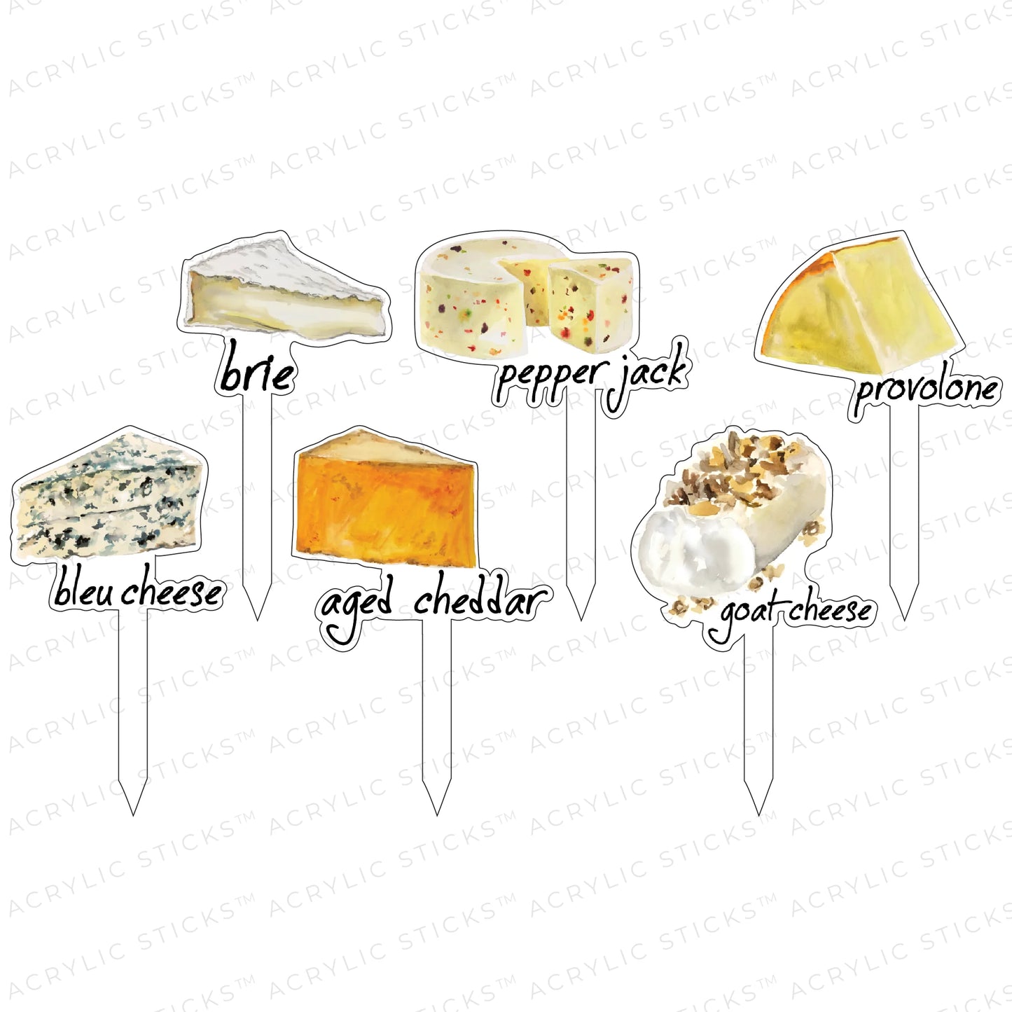 Say Cheese Fromage Acrylic Sticks