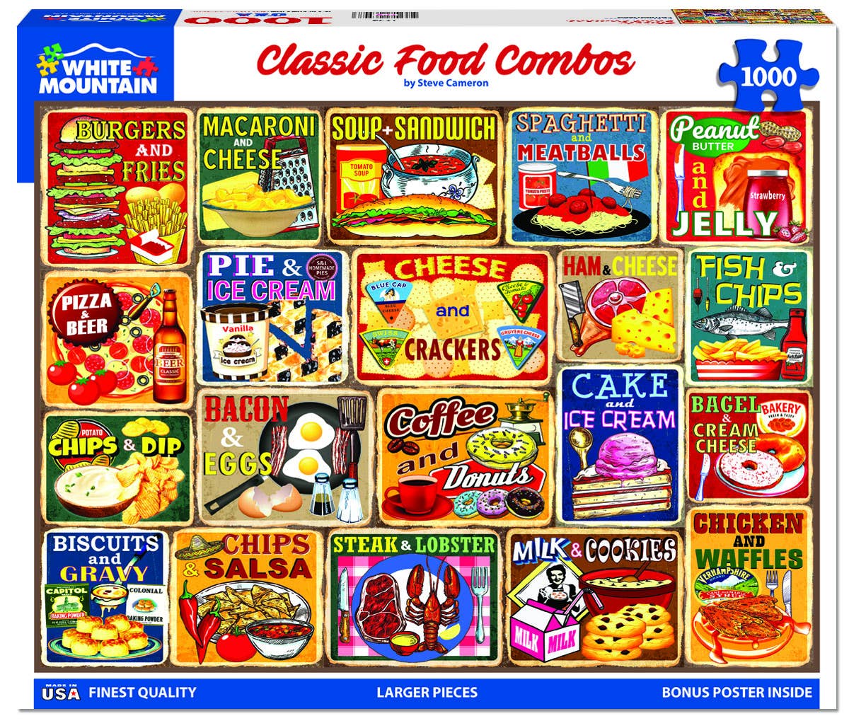 Classic Food Combos (1754pz) - 1000 Piece Jigsaw Puzzle