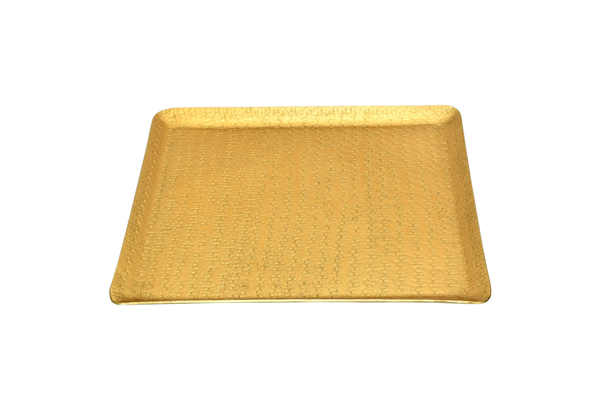 Gold Hammered Square Tray