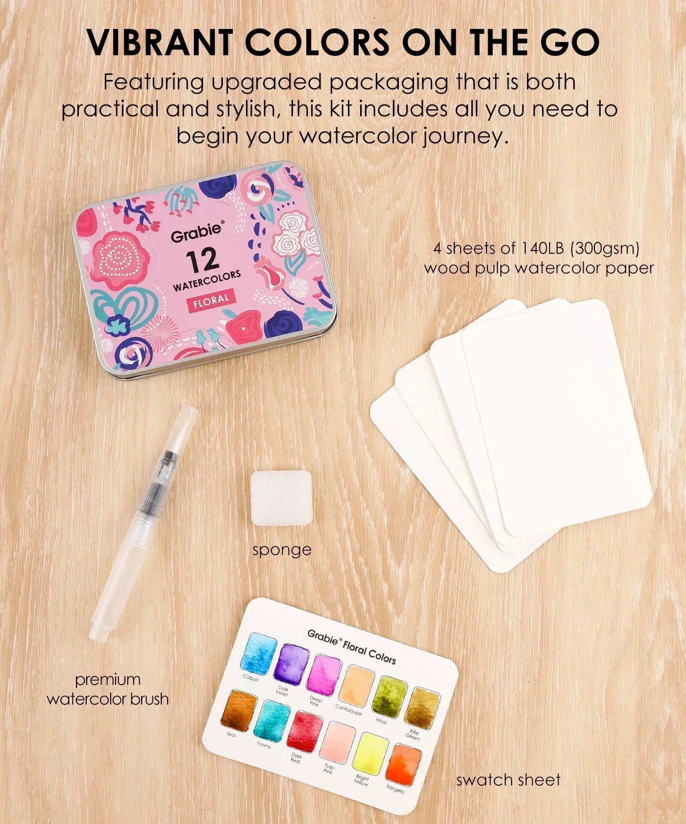 Watercolor Coloring Club Box - Floral