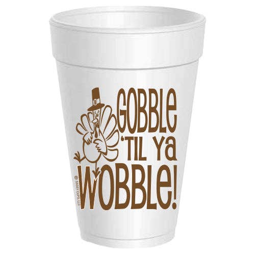 Sassy Cups - Gobble Til Ya Wobble Turkey - 10 pack