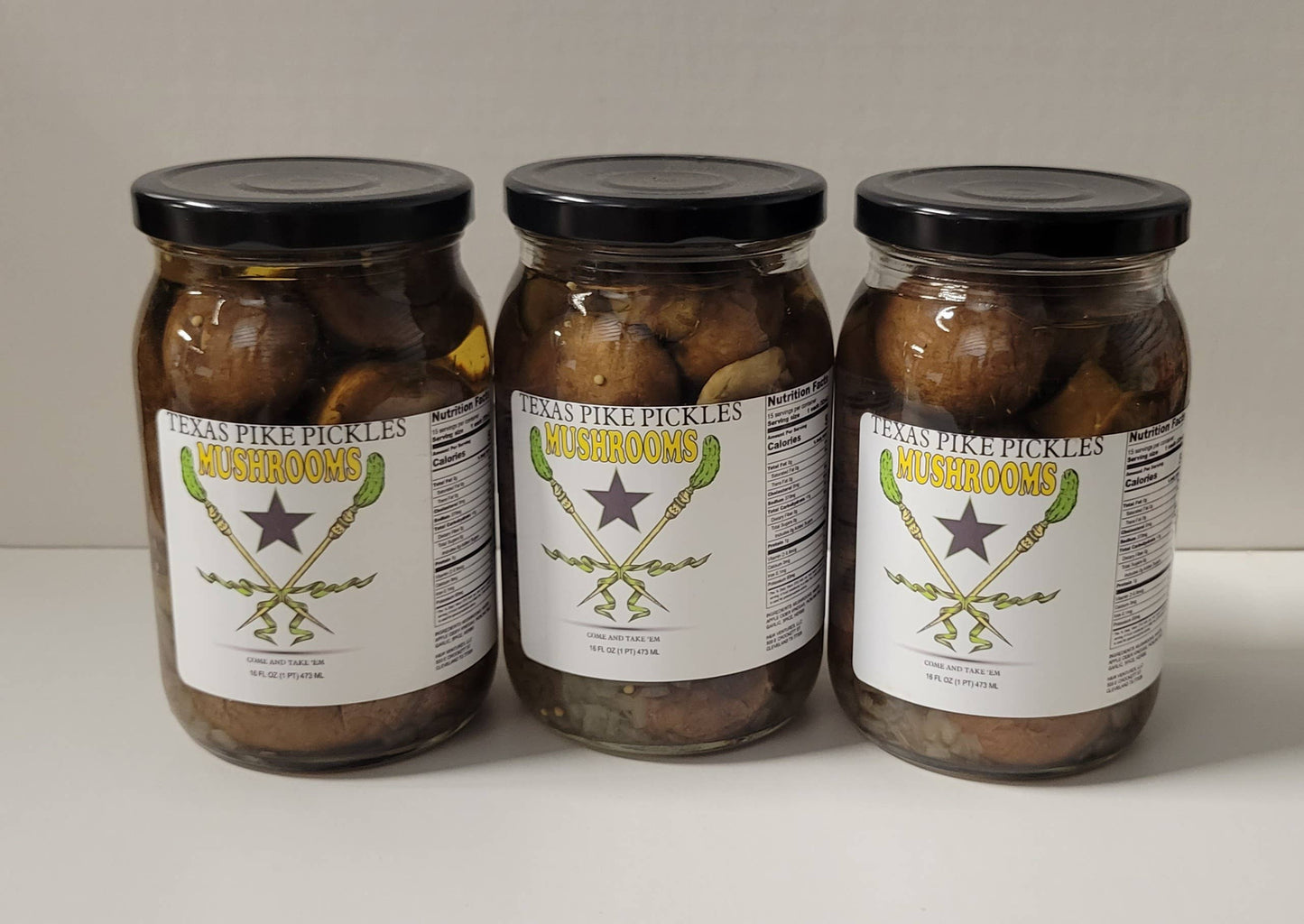 Texas Pike Pickles - Pickled Mushrooms