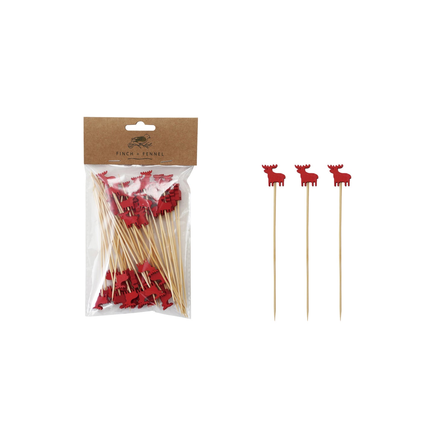Moose Shaped Bamboo Skewer