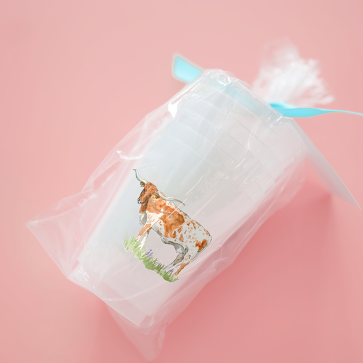 Taylor Paladino - Texas Longhorn Frosted Cups | Set of 6