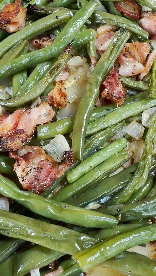 Lucy's Roasted Bacon Green Beans