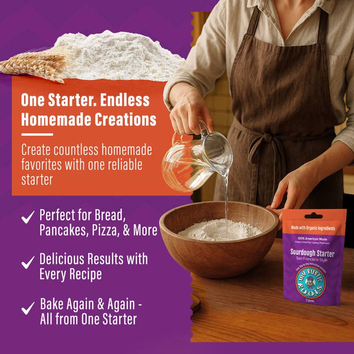 My Rustic Roots - Organic, Non-GMO Sourdough Starter | Freeze Dried |  12gm