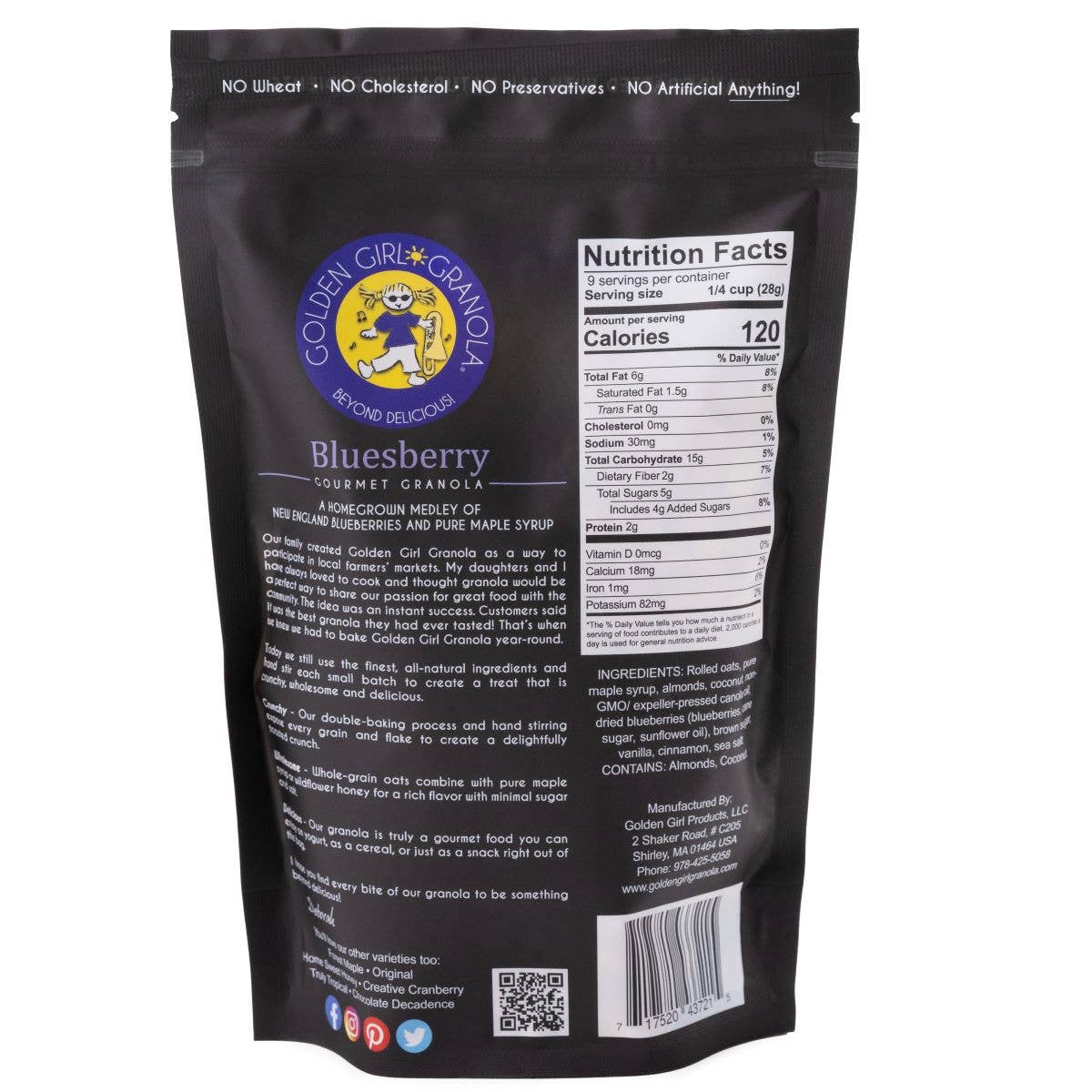 Golden Girl Granola - Bluesberry Gourmet Granola 9 oz