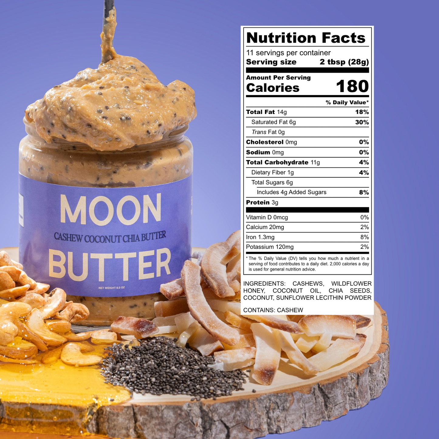Cashew Coconut Chia Butter