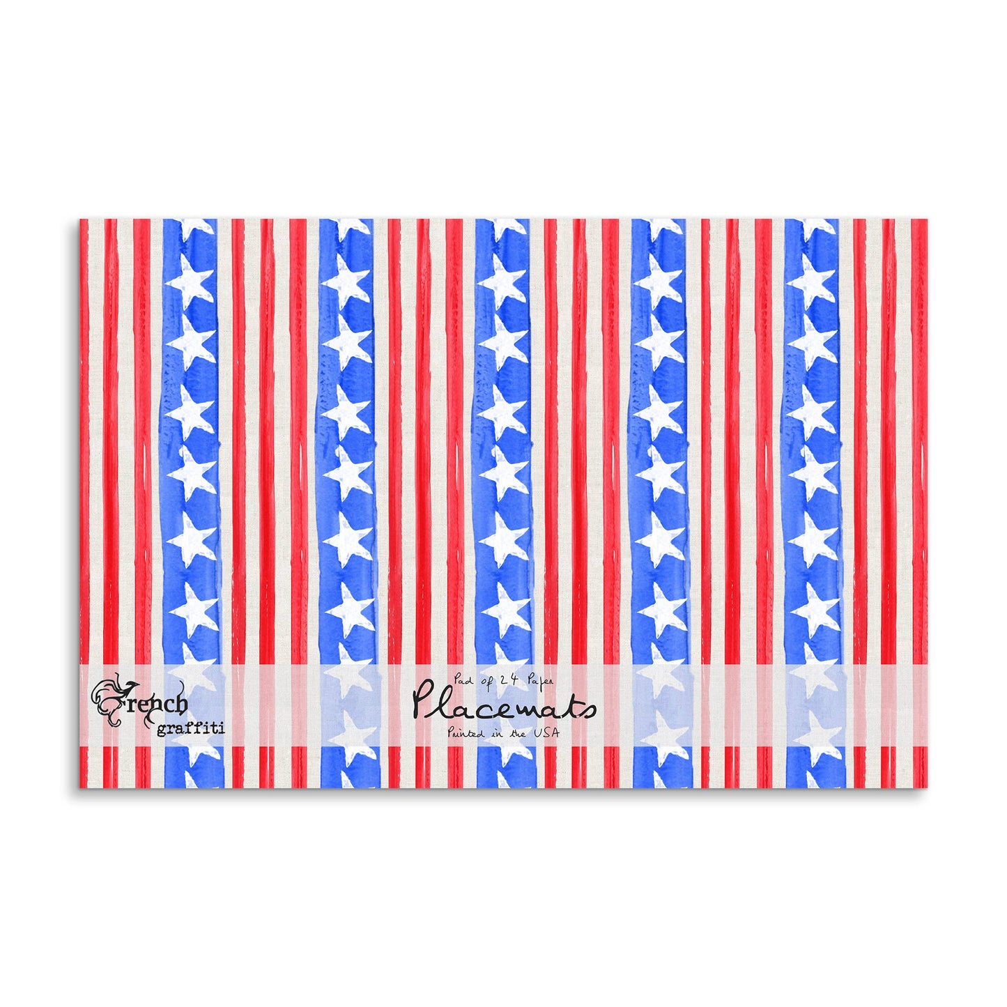 French Graffiti - Stars & Stripes Paper Placemats