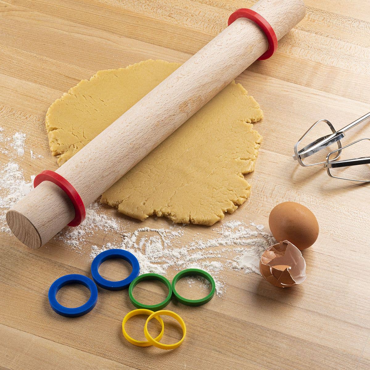 HIC - Harold Import Co. - Mrs. Anderson's Baking Rolling Pin Rings, 8 Piece Set