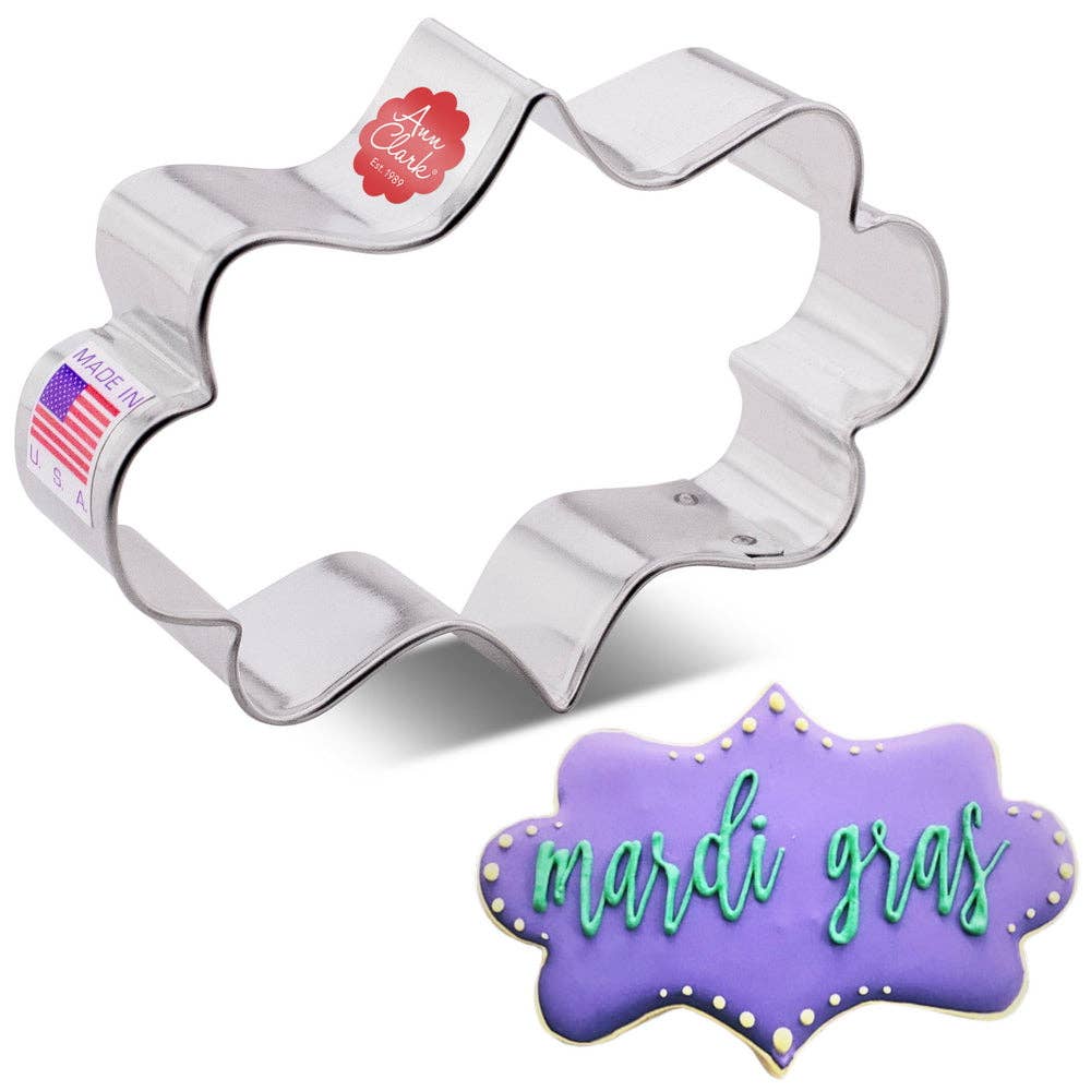 Ann Clark - Long Fancy Plaque Cookie Cutter. (Bag of 1 Dozen)