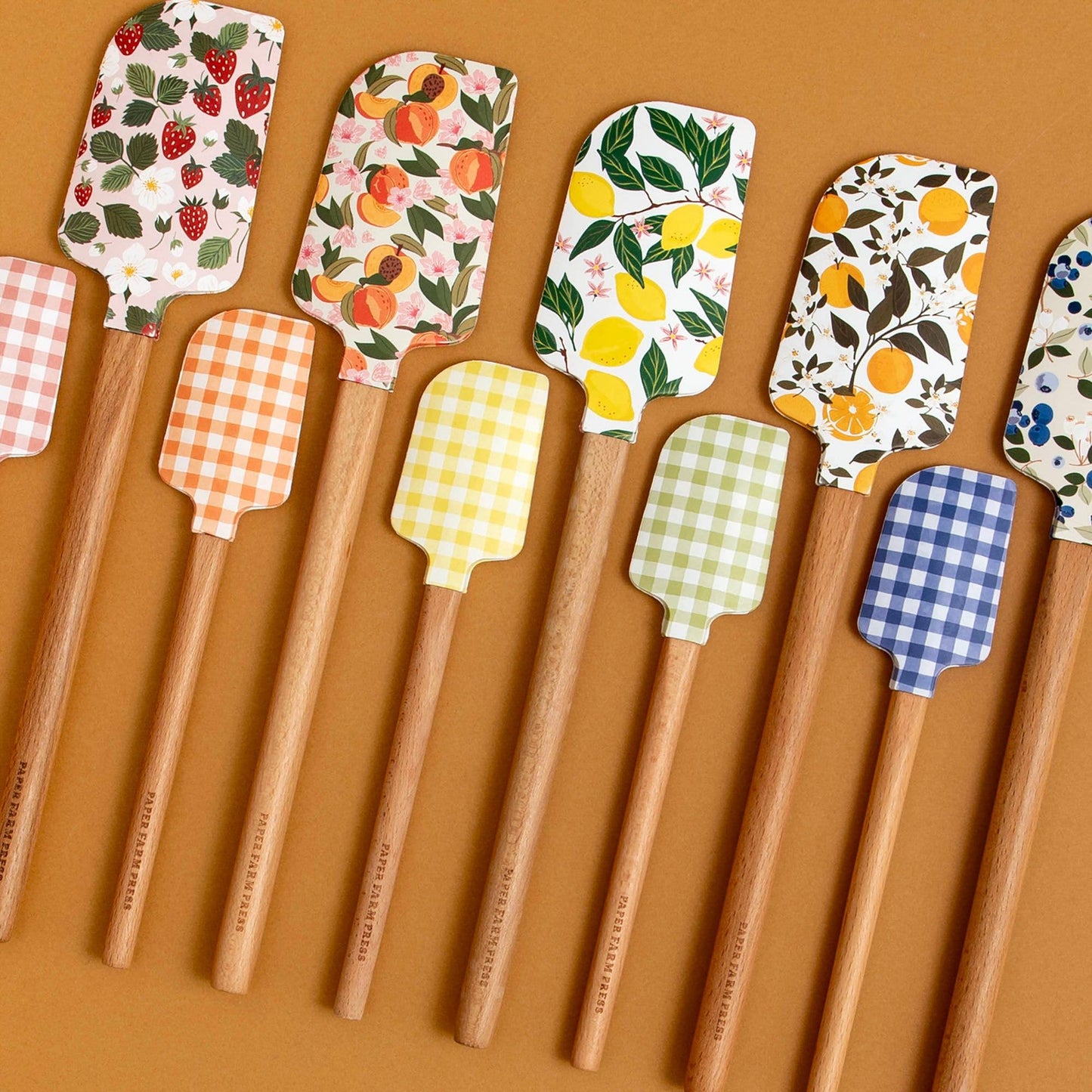 Paper Farm Press - Peach Blossom Silicone Kitchen Spatulas - Set of 2