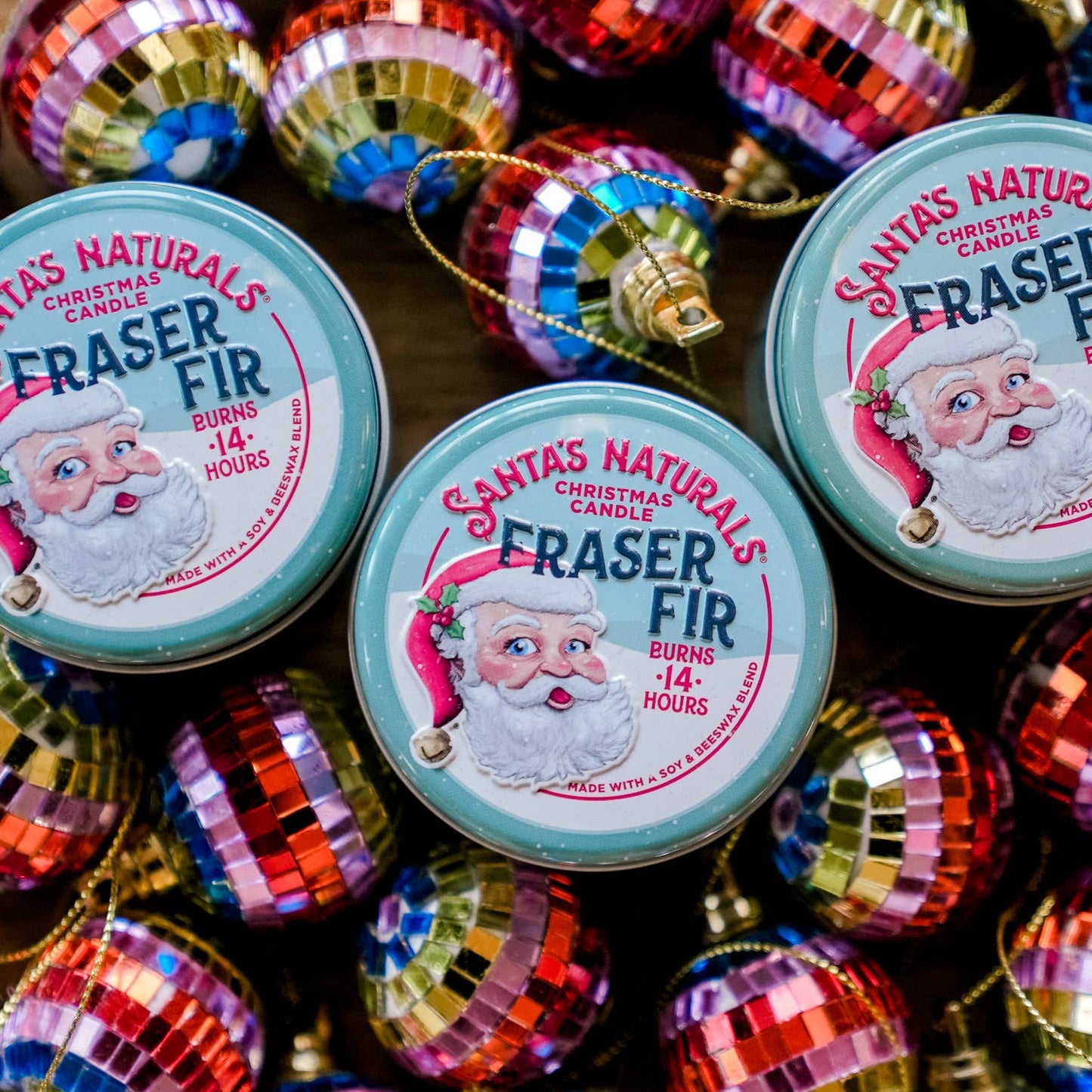Santa's Naturals - Christmas Candle in Fraser Fir 3.5oz Mini Trio  ($10 each)