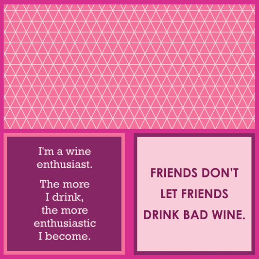 Drinks on Me - NAPKIN Friends don't let friends | Funny Home Gift | Cocktail Napkin