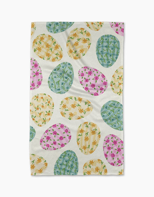 Geometry - Colorful Easter Eggs Tea Towel