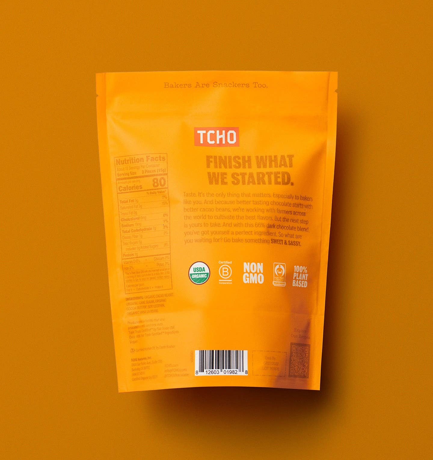 TCHO - Sweet & Sassy 66%. Bittersweet Baking Chocolate