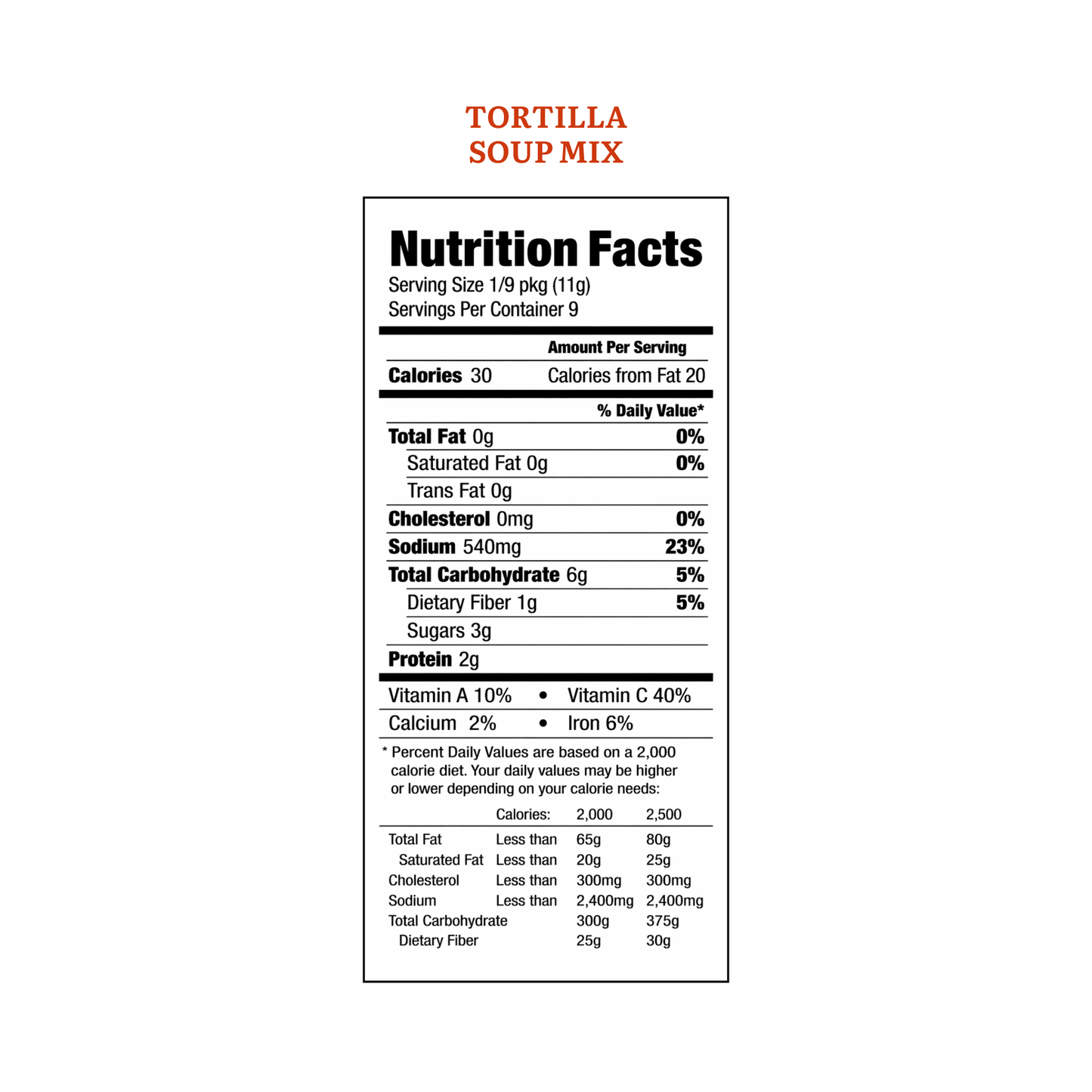 Mills Gourmet - Soup Mix - Tortilla Soup - 8 Bowls - 4 oz Box