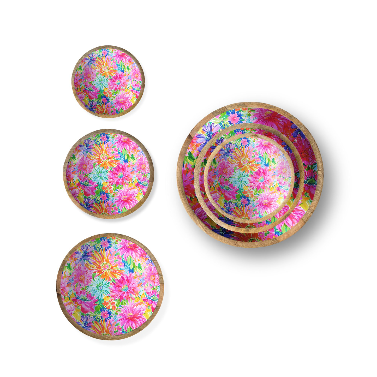 My Casita - Bright Floral Shallow Bowl (10" in Pack of 2) 5-12-B