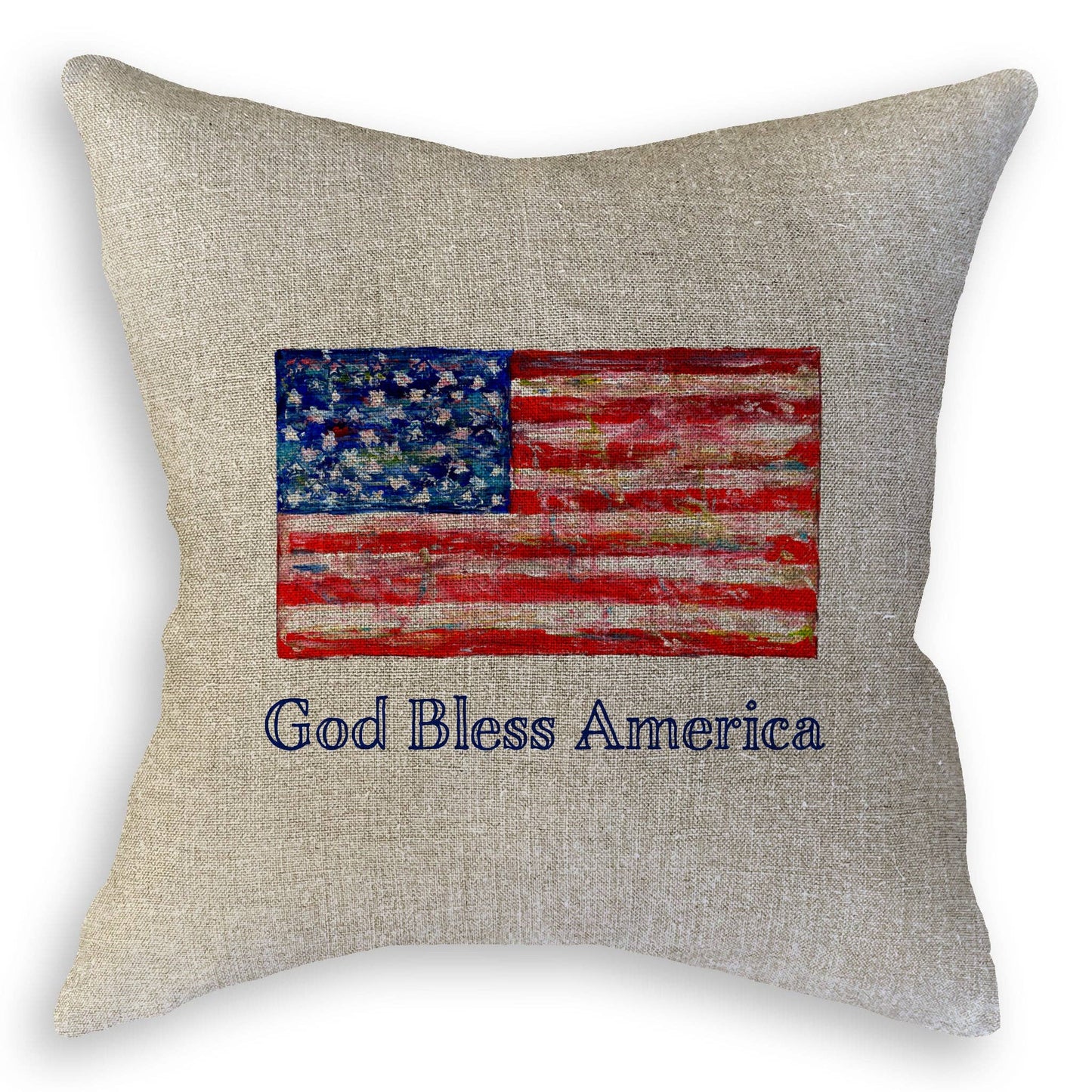 French Graffiti - Flag with God Bless America