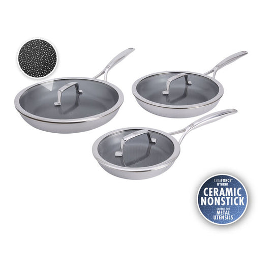 Zwilling Peak 6-pc, Ceramic Hybrid Frying Pan Set