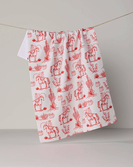 Cowboy Claus Tea Towel - Holiday 2026