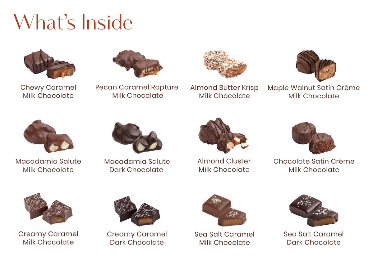 PREMIUM 12-PIECE NUTS & CARAMELS COLLECTION, ASSORTMENT
