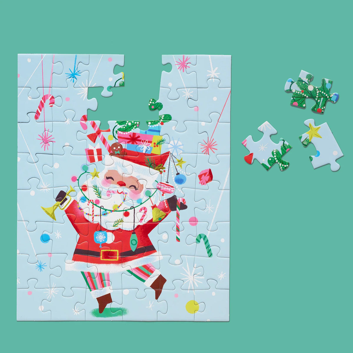 Fancy Pants Santa 48 Pc Puzzle Snax
