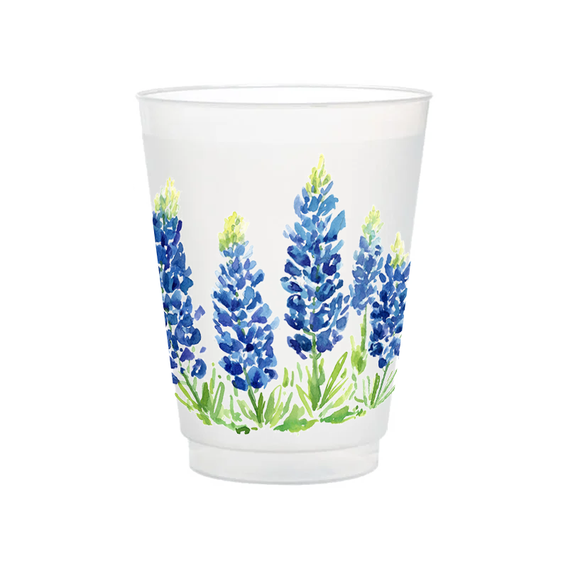 Taylor Paladino - Bluebonnet Fields Frosted Cups | Set of 6