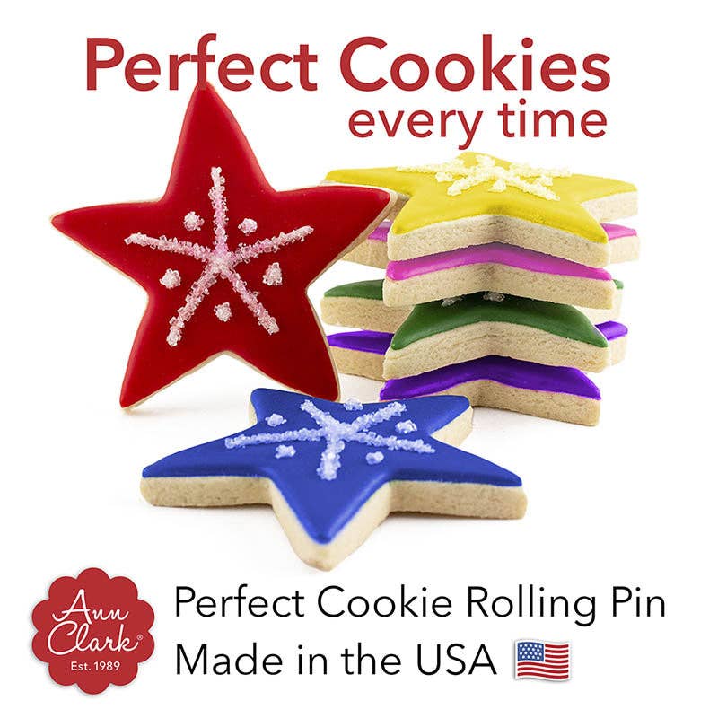 Ann Clark - Perfect Cookie Rolling Pin 1/4-in. Fixed Depth