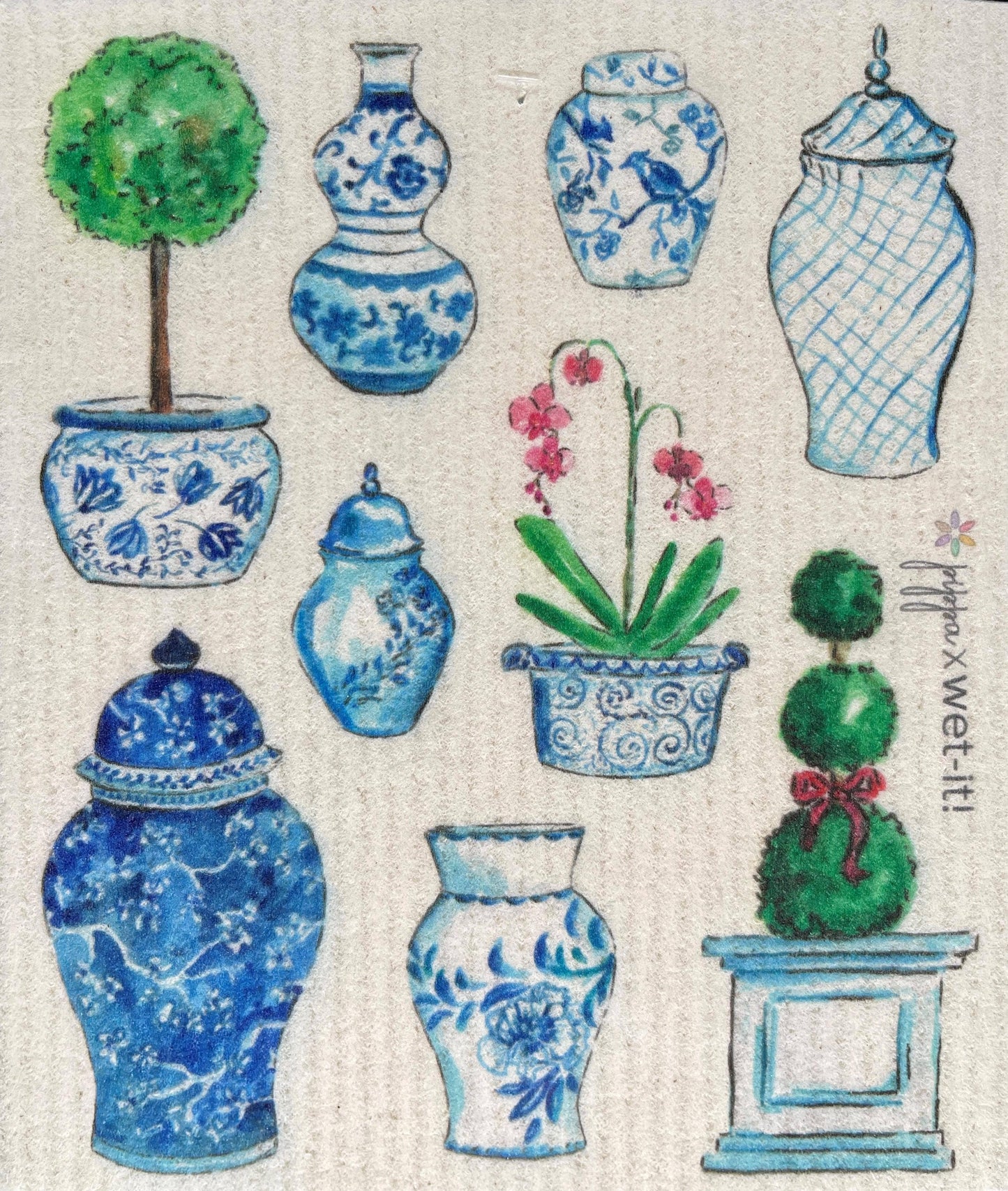 Chinoiserie Mix Swedish Cloth