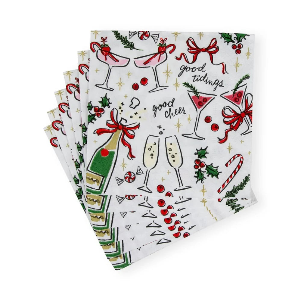 Let's Be Merry Cocktail Napkin