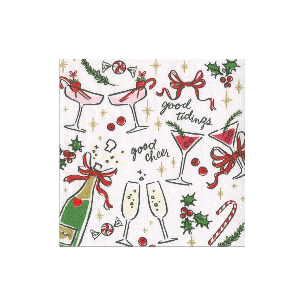 Let's Be Merry Cocktail Napkin