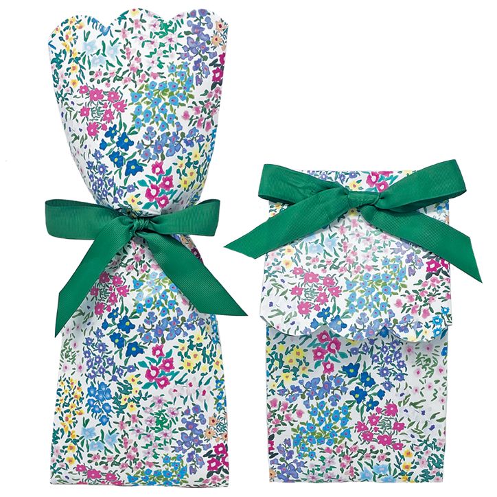 Lucy Grymes Designs - Spring Blooms Floral Wine + Gift Bag Kit | Set of 6